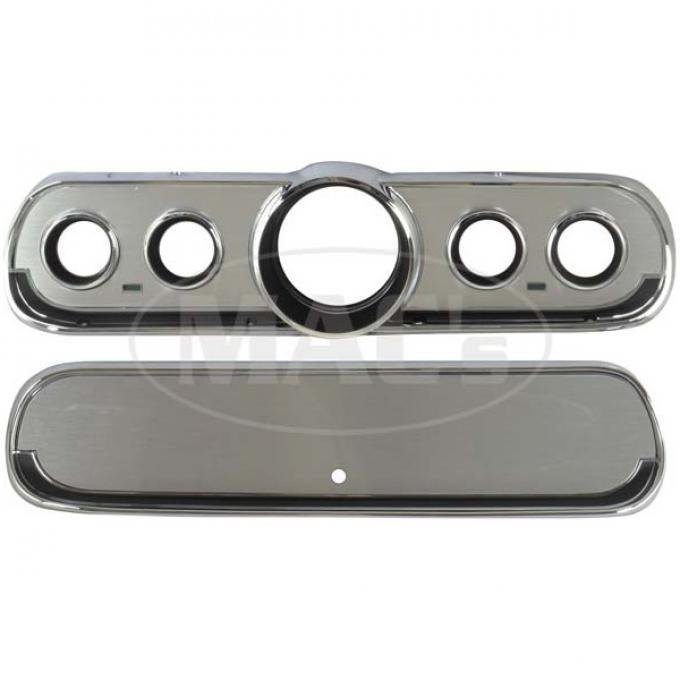 Ford Mustang Brushed Aluminum Instrument Bezels - Except GT