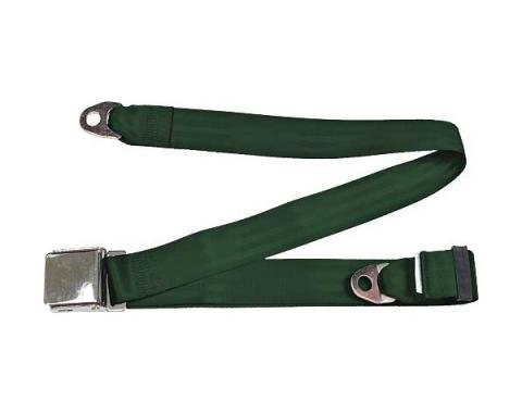 Seatbelt Solutions Universal Lap Belt, 74" with Chrome Lift Latch 1800745006 | Dark Green