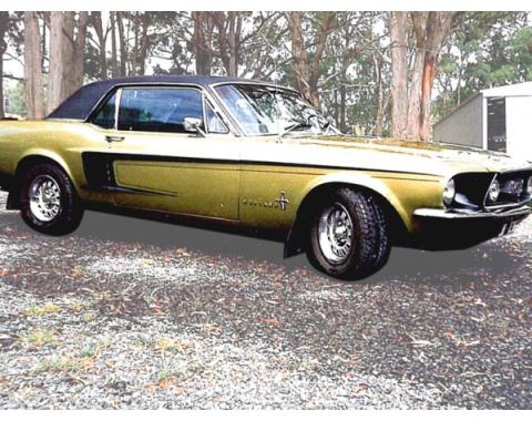 Door Glass, Right - 67-68 Ford Mustang - Hardtop