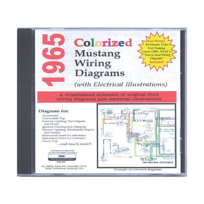 Wiring Diagrams On CD - Includes 1964-1/2 Mustang Supplement - For Windows Operating Systems Only