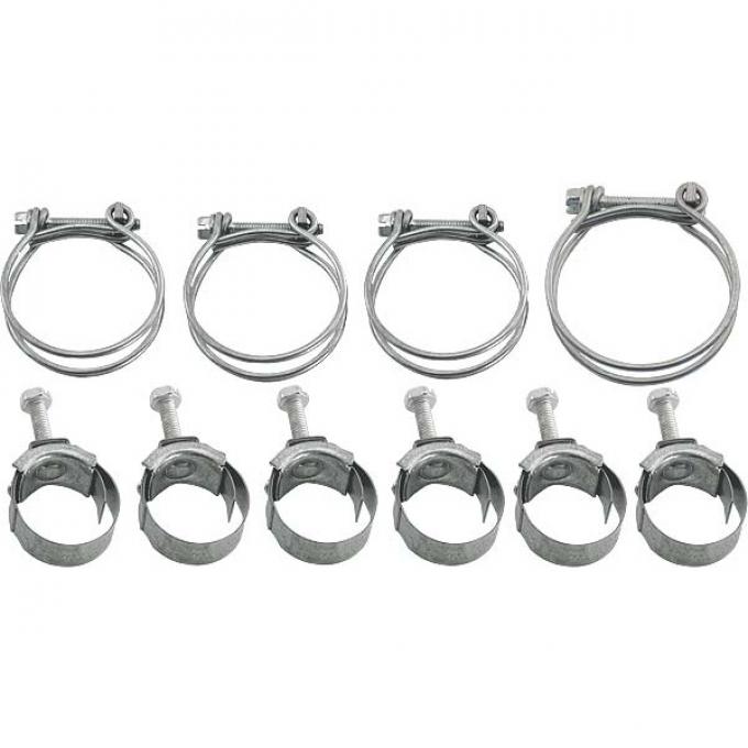 Ford Mustang Radiator Hose Clamp Set 10 Clamps Tower For Heater