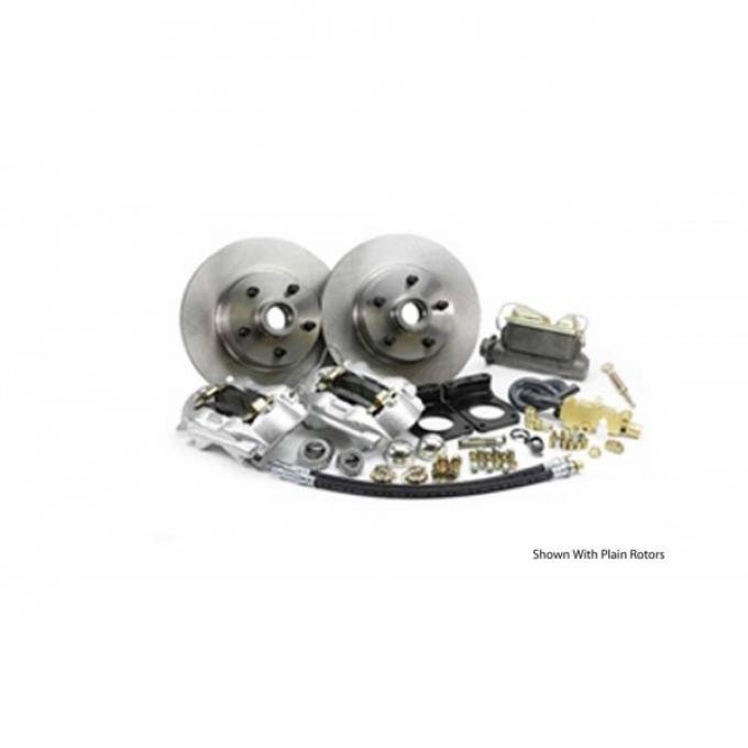 Ford Mustang - Legend Series Front Disc Brake Conversion Kit, Manual Brakes With Drilled And Slotted Rotors, V8, 1964.5-1969