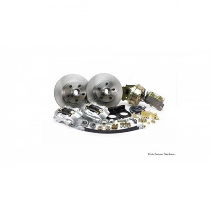 Ford Mustang - Legend Series Front Disc Brake Conversion Kit With Drilled And Slotted Rotors, Power, V8, 1971-1973