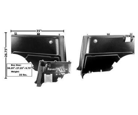 Qtr Panel Trims / Fastback / L & R / Lower / Plastic