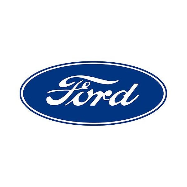 Ford Oval Decal - 6-1/2 Long - White Background - Self Adhesive ...