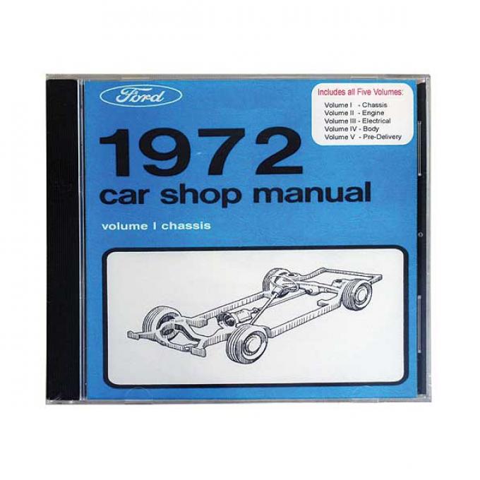 1972 Ford and Mercury Car Shop Manual CD - For Windows Operating Systems Only