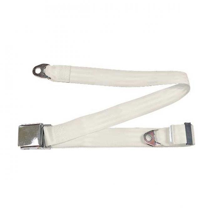 Seatbelt Solutions Universal Lap Belt, 74" with Chrome Lift Latch 1800749000 | White