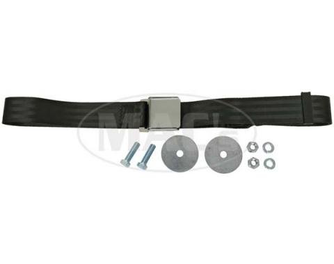 SeatBelt Solutions Early Ford | Mercury Retractable Lap Belt,  74" with Chrome Lift Latch HL1800H741000 | Black