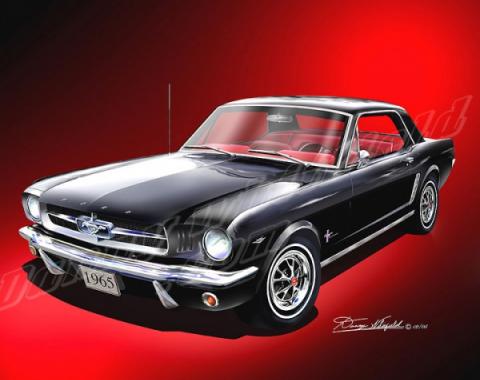 Mustang Coupe Fine Art Print By Danny Whitfield, 1965