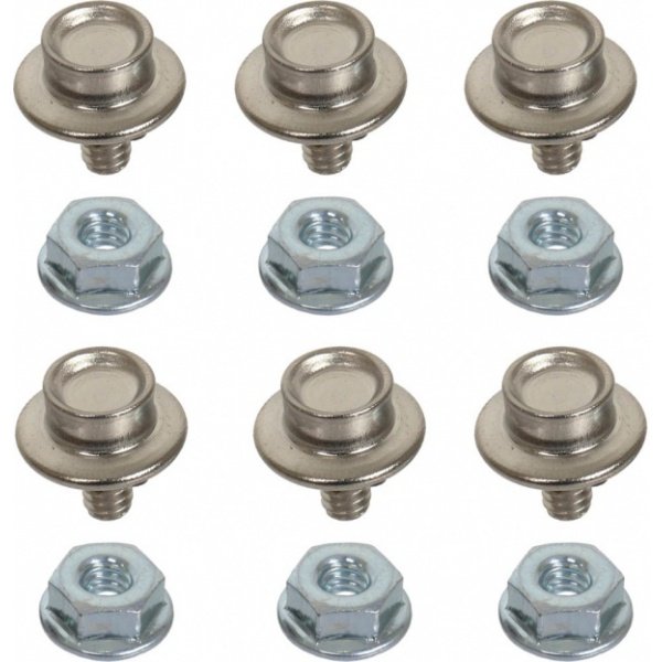 Quarter Panel Snap Set 6 Pieces Stainless Steel Correct Flange