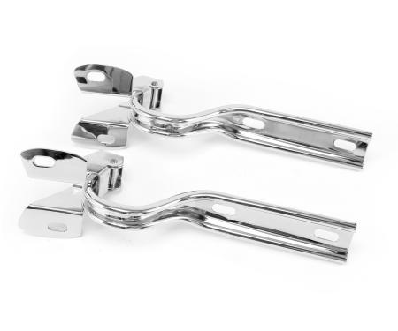Drake Muscle 1979-1993 Ford Mustang 79-93 Hood Hinges (Stainless, Pair) D9ZZ-16796-S