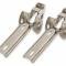 Drake Muscle 1979-1993 Ford Mustang 79-93 Hood Hinges (Stainless, Pair) D9ZZ-16796-S