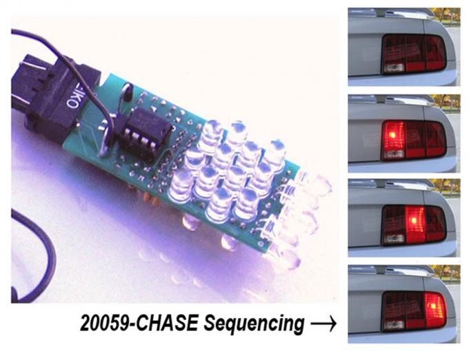 Drake Muscle 2005-2009 Ford Mustang 2005-09 Mustang LED Sequential Tail Light Kit (Chase) SD-20059-CHASE