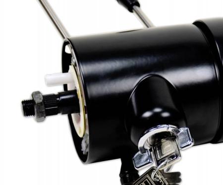 ididit Universal 35 1/4" 9-bolt Tilt/Tele, Floor Shift w/Ignition, Black Powder Coat 1580320051