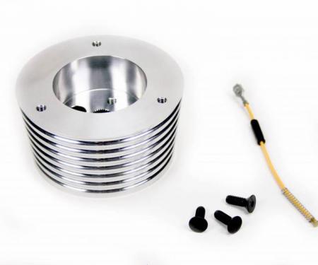 ididit Steering Wheel Adaptor, 3 Bolt, 1970-1974 Chrysler E Body to ididit Polished 2209320040