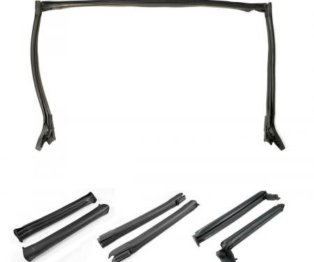 Daniel Carpenter 1994-2004 Mustang Convertible Header & Top Front Center Side Rails Weatherstrips G1ZZ-7603110, 3R3Z-7653986, F4ZZ-7651564, F4ZZ-7654000