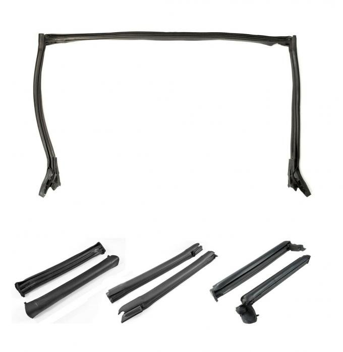 Daniel Carpenter 1994-2004 Mustang Convertible Header & Top Front Center Side Rails Weatherstrips G1ZZ-7603110, 3R3Z-7653986, F4ZZ-7651564, F4ZZ-7654000