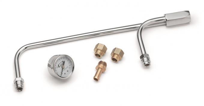 Mr. Gasket Chrome Fuel Line with Gauge 1576