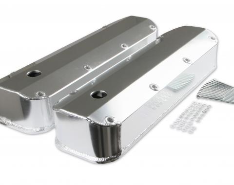 Mr. Gasket Fabricated Aluminum Valve Covers, Silver Finish 6874G