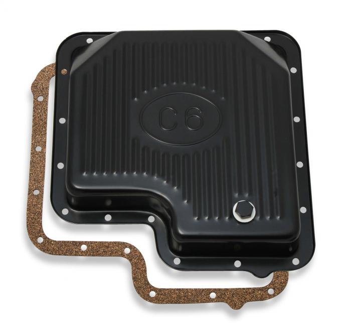 Mr. Gasket Transmission Oil Pan, Black Steel 9756BMRG