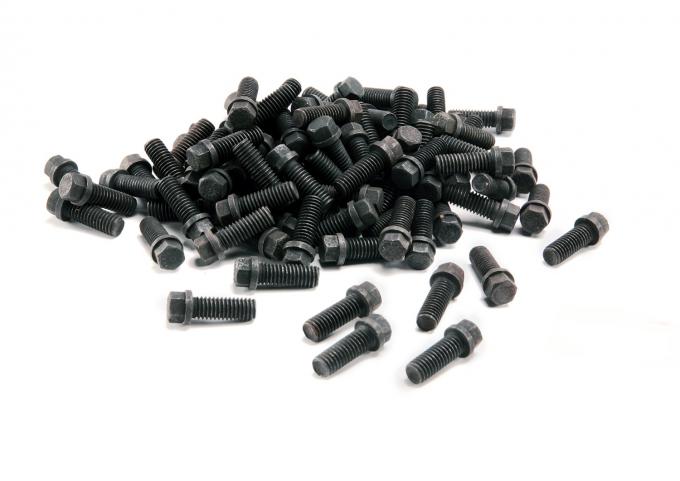 Mr. Gasket Header Bolts, 3/8-16 X 1 Inch Hex Head, Black Oxide, 100 Pieces 917A