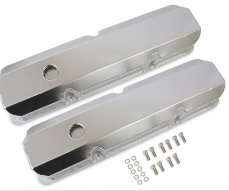 Mr. Gasket Fabricated Aluminum Valve Covers, Silver Finish 6872G