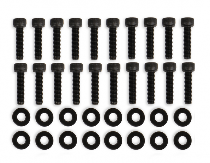 Mr. Gasket Fabricated Valve Cover Hardware, Black 68502BG