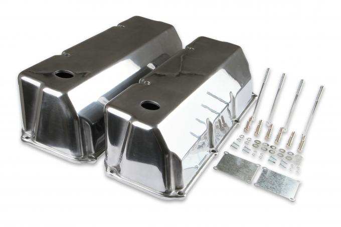 Mr. Gasket Cast Aluminum Tall Valve Covers, Polished 6890G