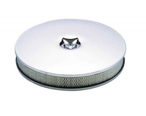 Mr. Gasket Air Cleaner, Low Mount, Chrome 4338