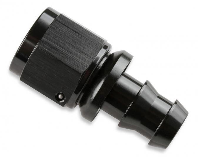 Mr. Gasket -12 an Straight Push-on Hose Ends, Black 200112-BL