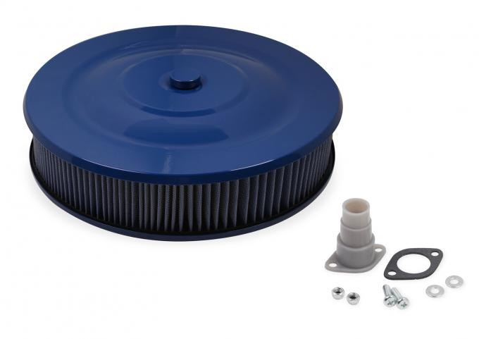 Mr. Gasket Easy Flow Air Cleaner, Blue Powder Coated 1414G