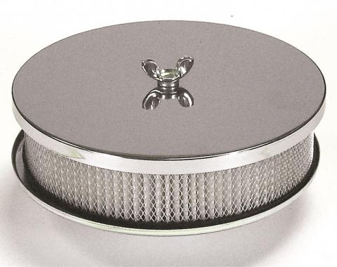 Mr. Gasket Air Cleaner, 6-1/2 Inch X 2 Inch, Chrome 1491
