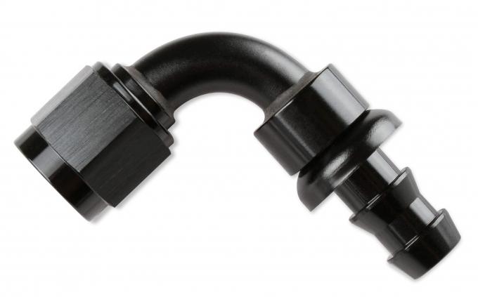 Mr. Gasket -6 an 90 Degree Push-on Hose Ends, Black 209006-BL