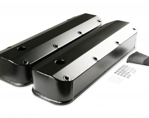 Mr. Gasket Fabricated Aluminum Valve Covers, Black Finish 6880BG