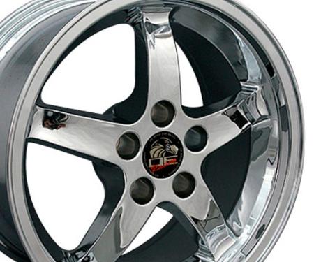 OE Replica Wheels FR04B - 17" Replica Wheel FR04 Fits Ford Mustang Cobra Rim 17x9 Chrome Wheel FR04B-D17090-5450-24C