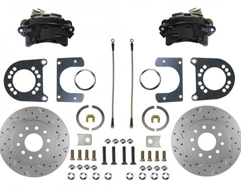 Leed Brakes Rear Disc Brake Kit with Drilled Rotors and Black Powder Coated Calipers BRC0003X