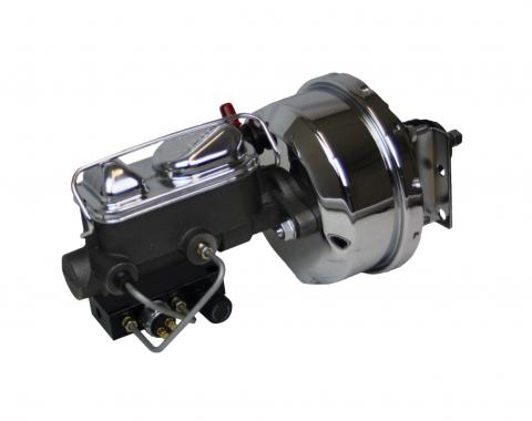 Leed Brakes 1964-1966 Ford Mustang 7 inch power booster, 1 inch bore master adjustable combo valve (Crome) 6J4C7