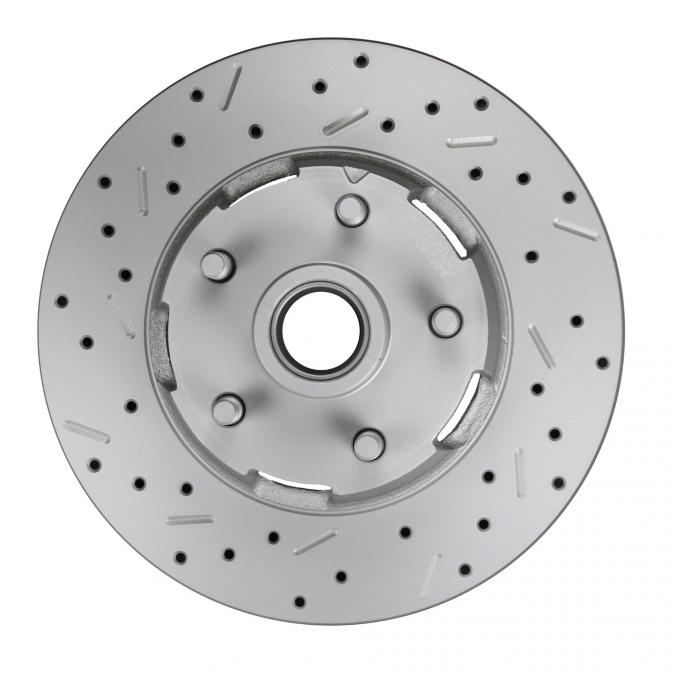 Leed Brakes 1964-1967 Ford Mustang Cross drilled and slotted front rotor for Ford 4 piston cars 5406001 LCDS