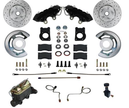 Leed Brakes Manual Front Kit with Drilled Rotors and Black Powder Coated Calipers BFC0002-405X
