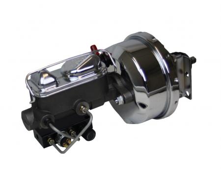 Leed Brakes 1964-1966 Ford Mustang 7 inch power booster, 1 inch bore master adjustable combo valve (Crome) 6J4C7