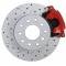 Leed Brakes Rear Disc Brake Kit with Drilled Rotors and Red Powder Coated Calipers RRC0002X