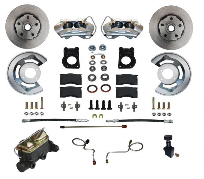 Leed Brakes Manual Front Kit with Plain Rotors and Zinc Plated Calipers FC0004-405