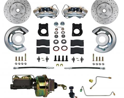 Leed Brakes 1964-1966 Ford Mustang Power Front Kit with Drilled Rotors and Zinc Plated Calipers FC0001-H405MX