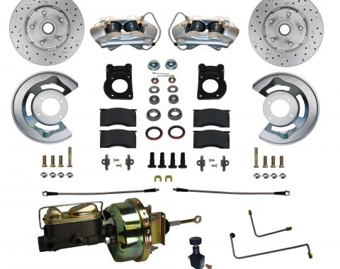 Leed Brakes 1964-1966 Ford Mustang Power Front Kit with Drilled Rotors and Zinc Plated Calipers FC0001-H405AX