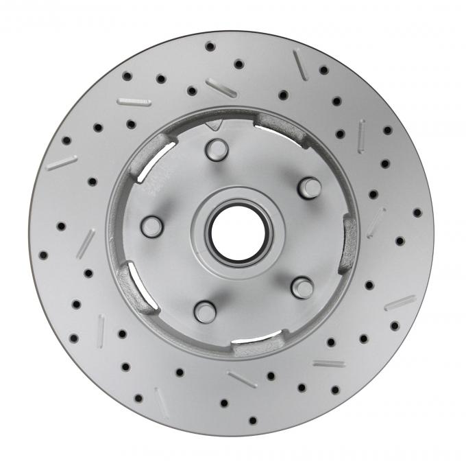 Leed Brakes 1964-1967 Ford Mustang Cross drilled and slotted front rotor for Ford 4 piston cars 5406001 RCDS