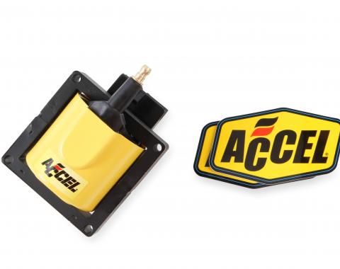 Accel Ignition Coil, SuperCoil, 1984-1998 Ford EEC-IV, Yellow, Individual 140012