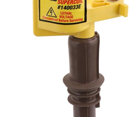 Accel Ignition Coil, SuperCoil, 2008-2014 Ford 4.6L/5.4L/6.8L 3-Valve Engine, Yellow, Individual 140033E