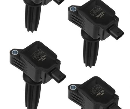 Accel Ignition Coil, SuperCoil, 2012-2017 Ford EcoBoost 2.0L/2.3L, L4, Black, 4-Pack 140670K-4