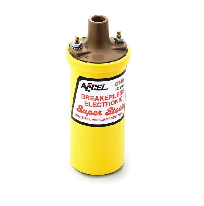 Accel Ignition Coil, SuperStock, Breakerless Electronic Coil, Yellow 8145ACC