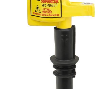 Accel Ignition Coil, SuperCoil, 2004-2008 Ford 4.6L/5.4L/6.8L 3-Valve Engines, Yellow -Individual 140033